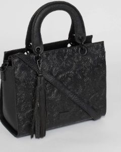 Black Ella Large Emboss Tote Bag sold by Collete Hayman