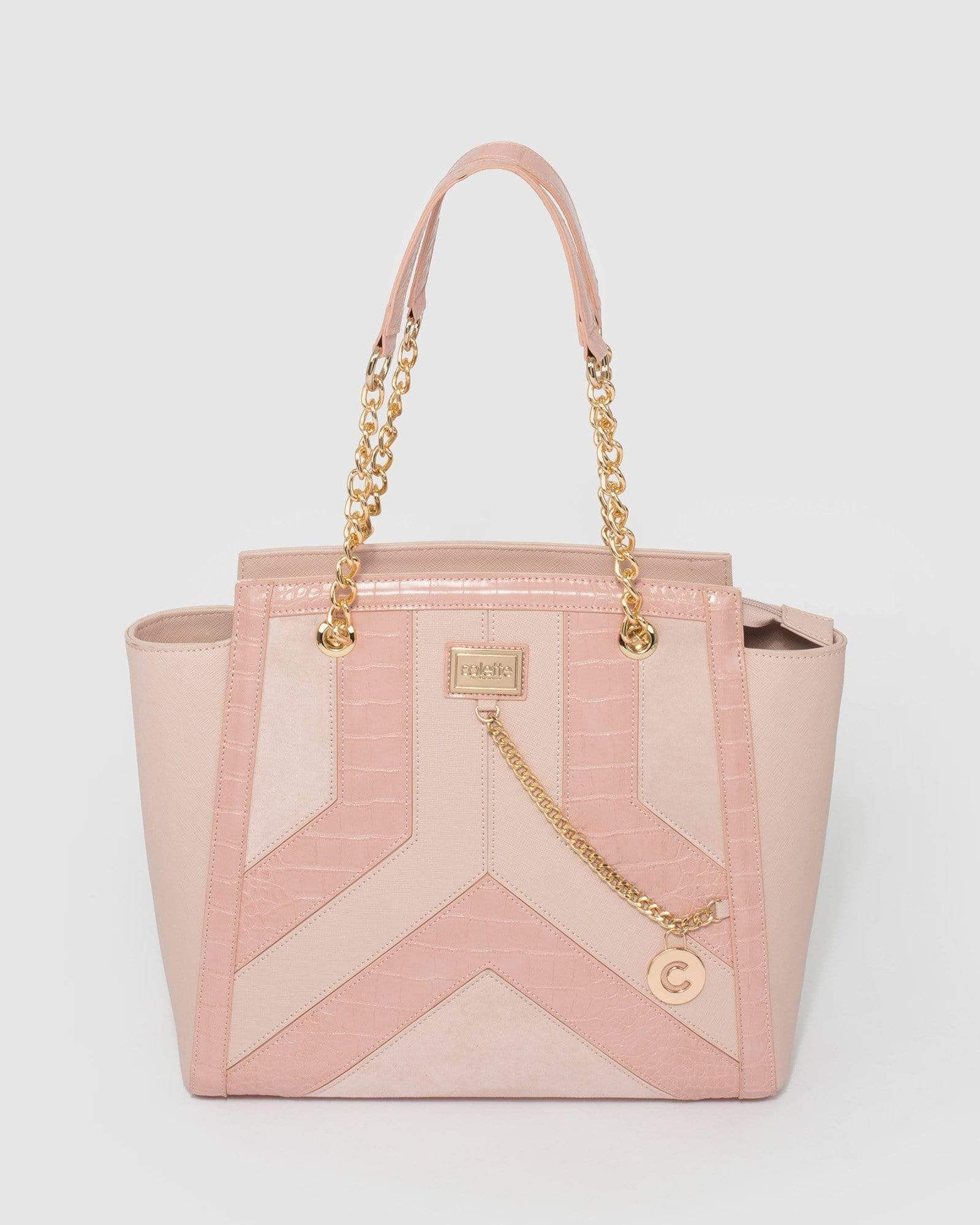 Pink Keily Chain Tote Bag sold by Collete Hayman