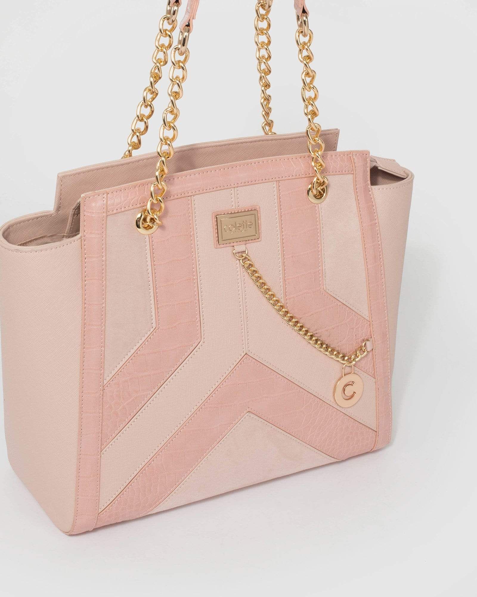 Pink Keily Chain Tote Bag sold by Collete Hayman product image thumbnail 3