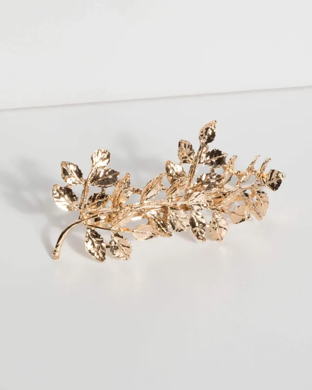 Gold Leaf Detail Hair Clip sold by Collete Hayman