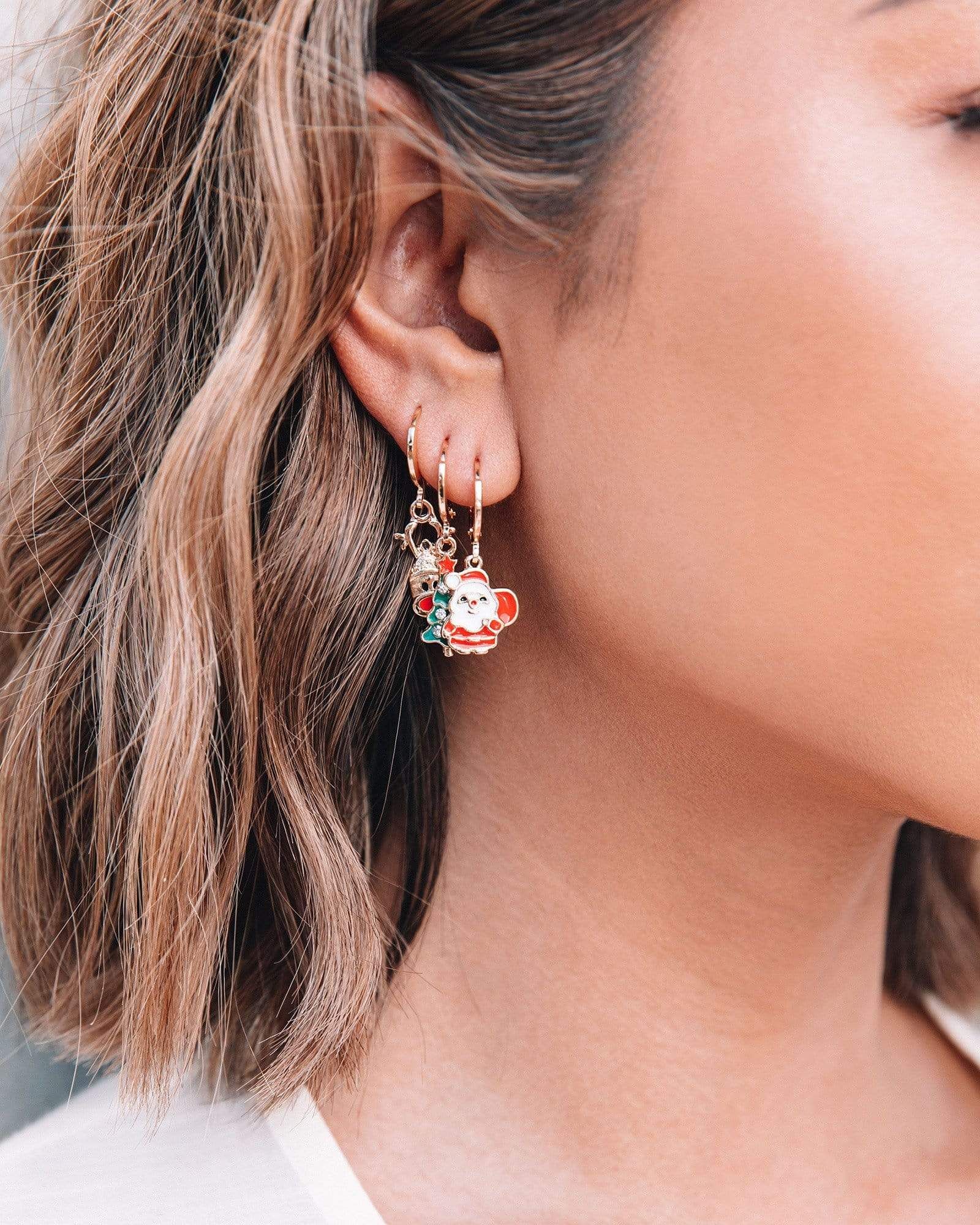 3 Pack Santa And Christmas Tree Earrings sold by Collete Hayman product image thumbnail 2