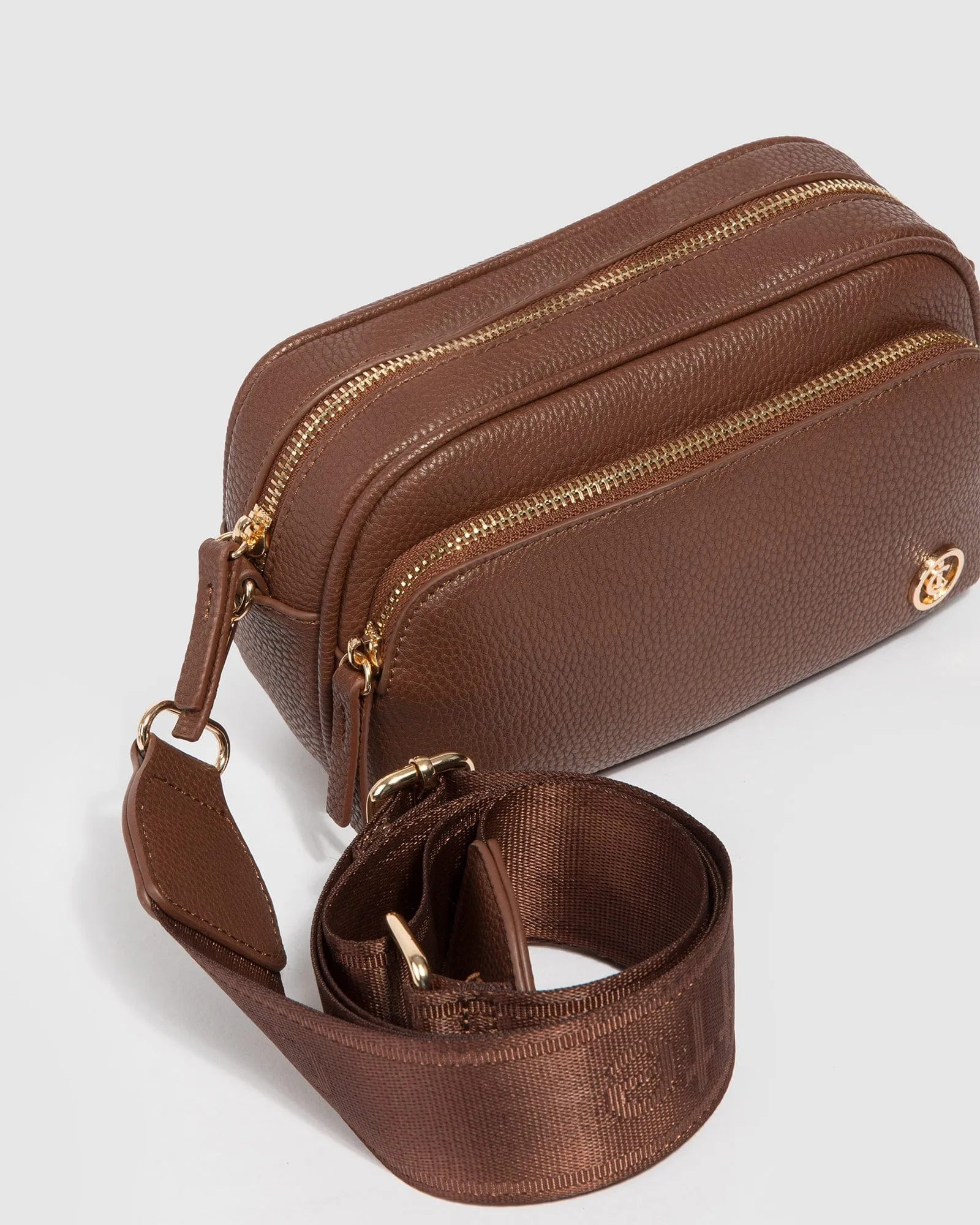 Brown And Gold Amalia Crossbody Bag sold by Collete Hayman product image thumbnail 3
