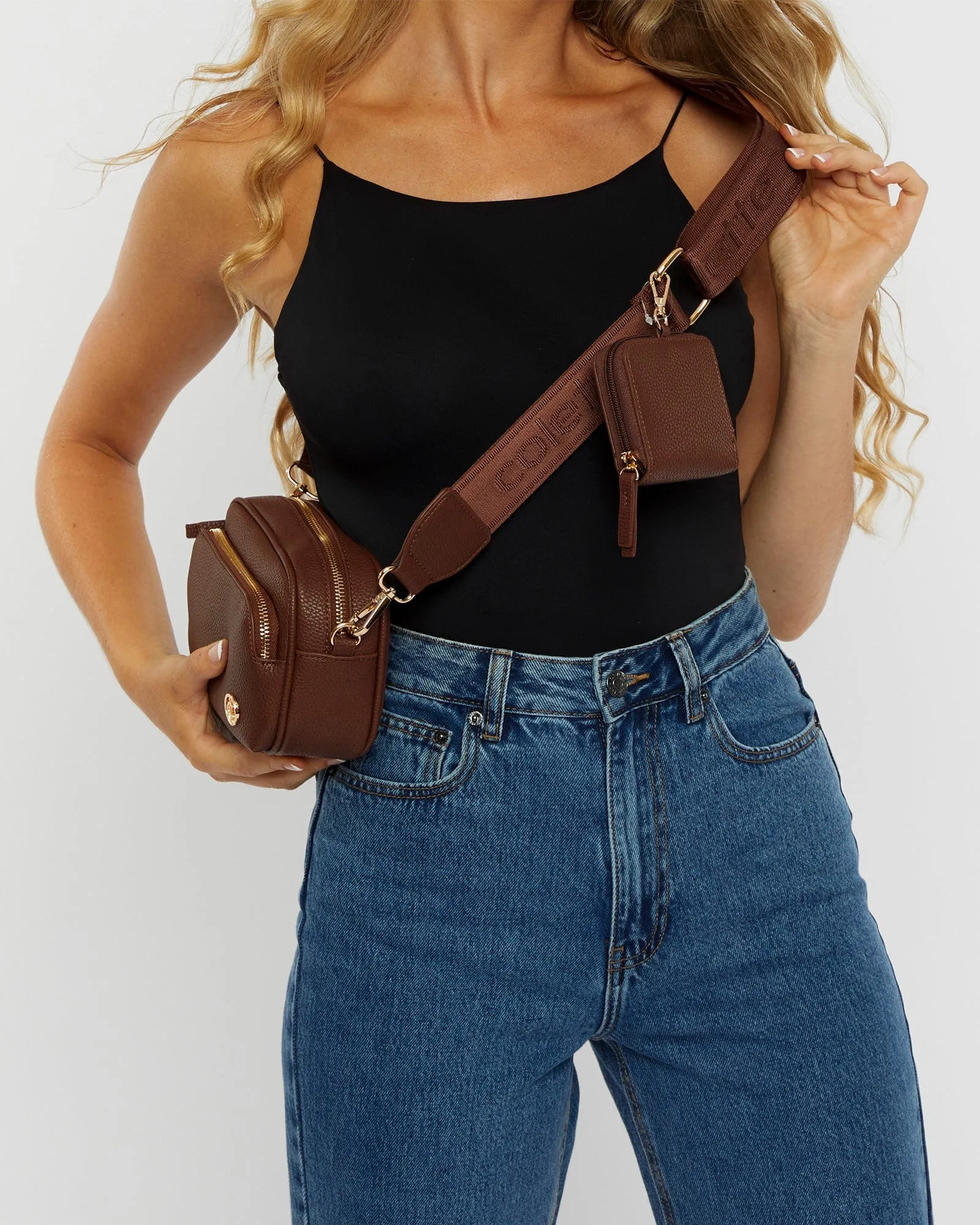 Brown And Gold Amalia Crossbody Bag sold by Collete Hayman product image thumbnail 2