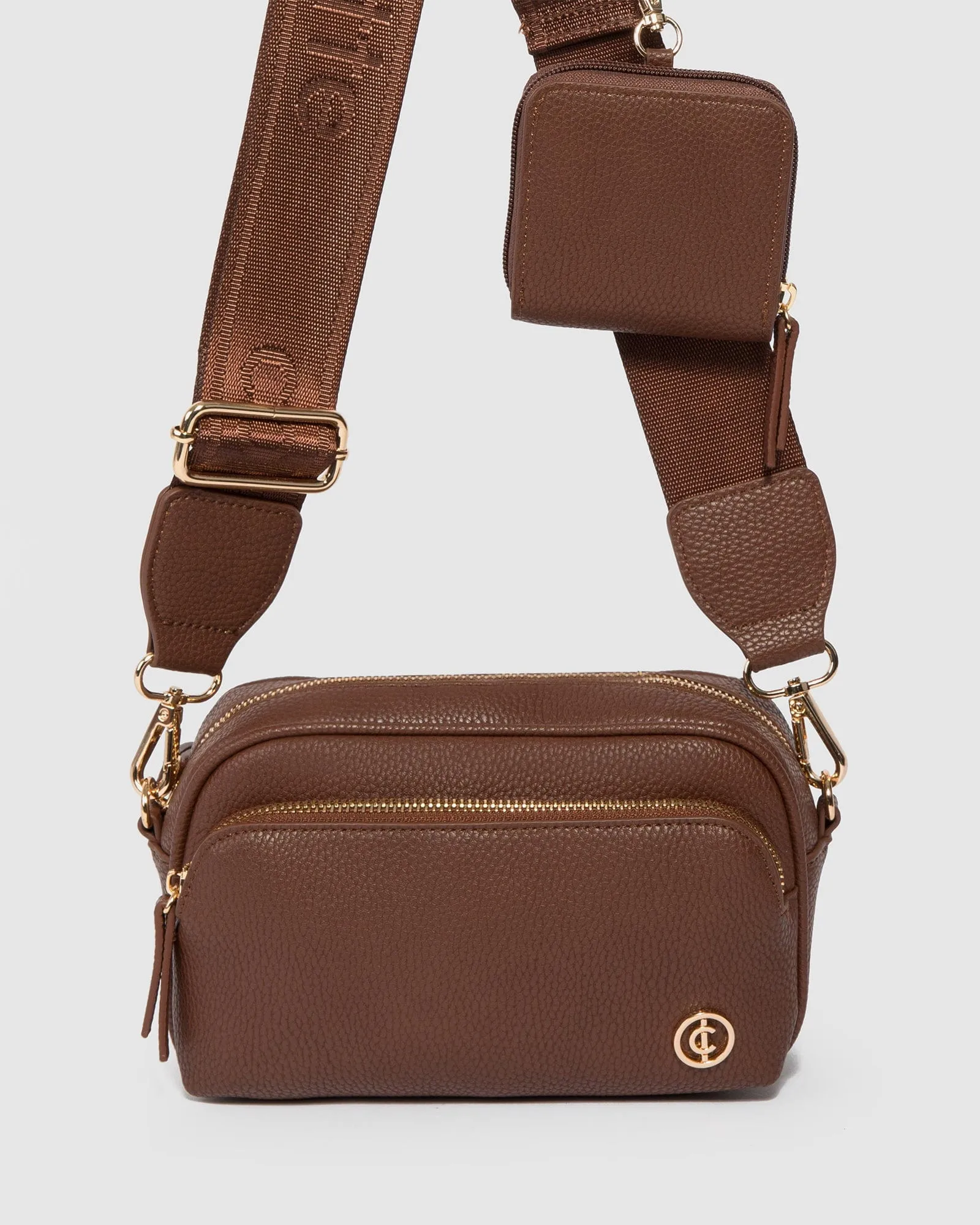 Brown And Gold Amalia Crossbody Bag sold by Collete Hayman