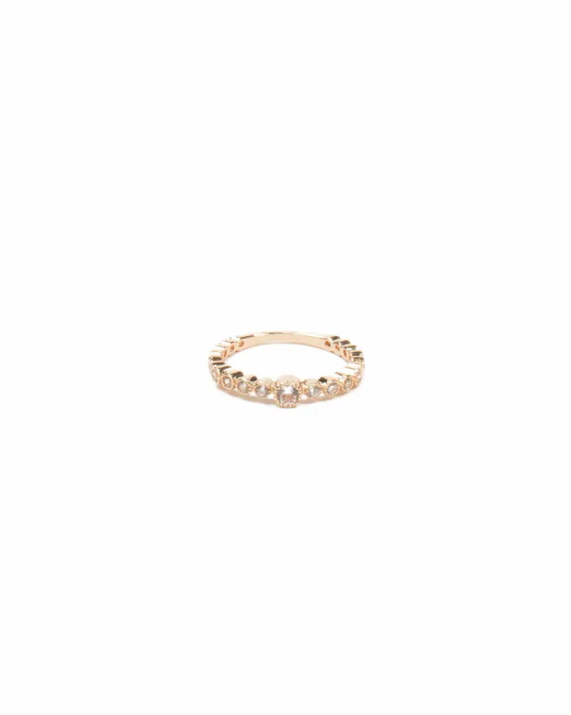 Gold Gradual Stone Ring - Large sold by Collete Hayman