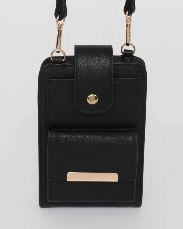 Black Esther Pocket Cross Body Bag sold by Collete Hayman