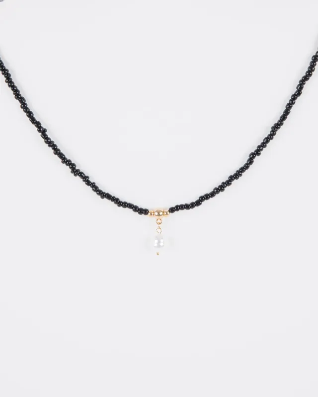 Black Beaded Pearl Necklace sold by Collete Hayman