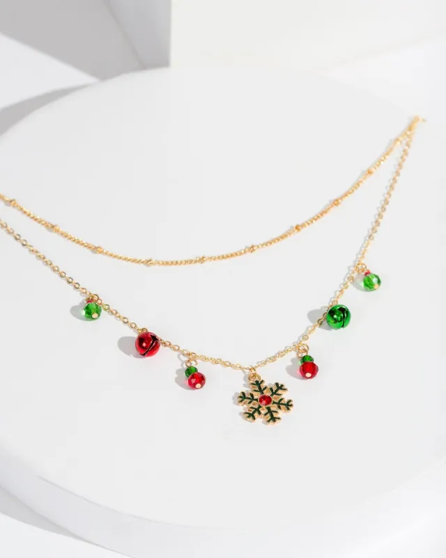 Multi Colour Christmas Charm Necklace sold by Collete Hayman