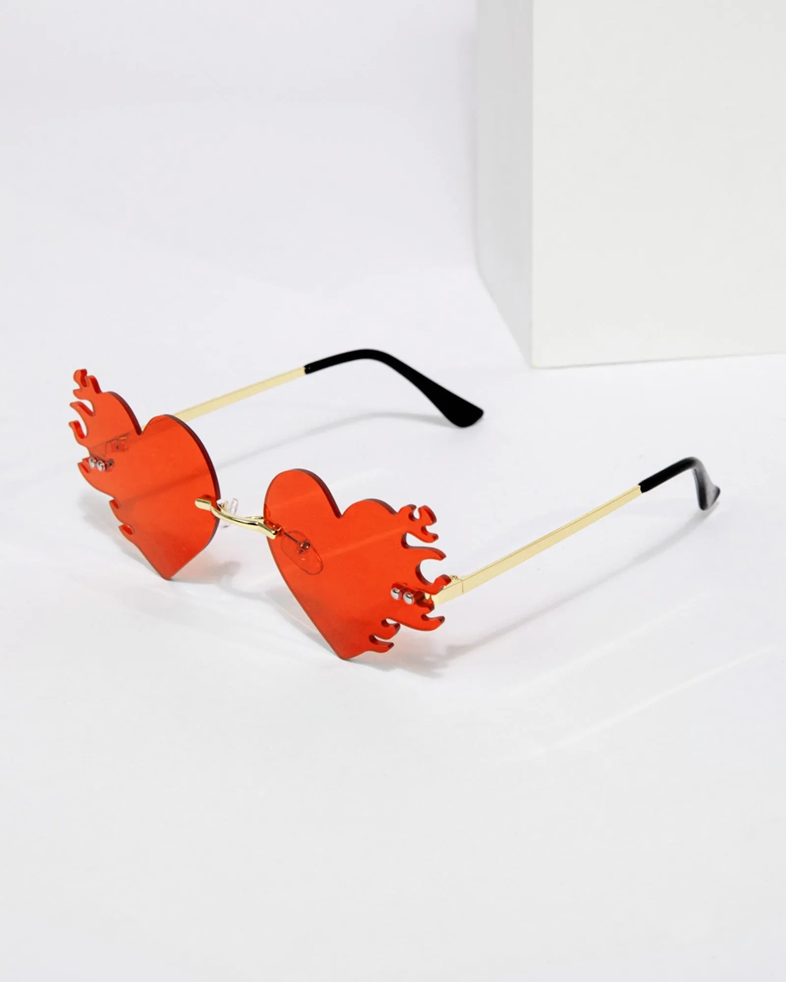 Red Flaming Heart Sunglasses sold by Collete Hayman product image thumbnail 2