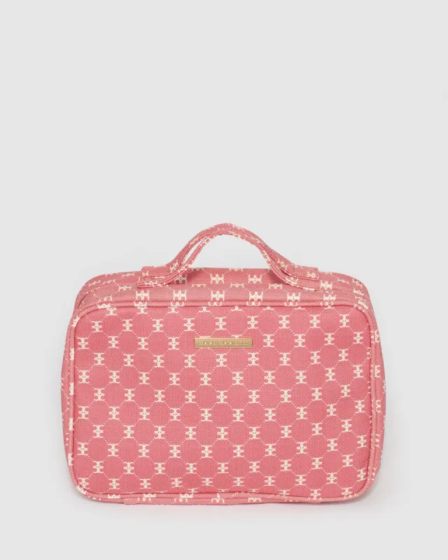 Red Fold Out Cosmetic Case sold by Collete Hayman