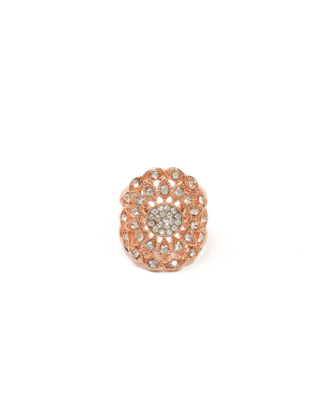 Diamante Round Stone Filigree Ring - Medium sold by Collete Hayman