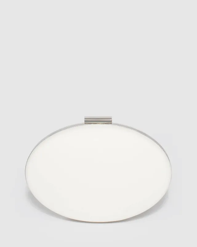 White Carmen Clutch Bag sold by Collete Hayman
