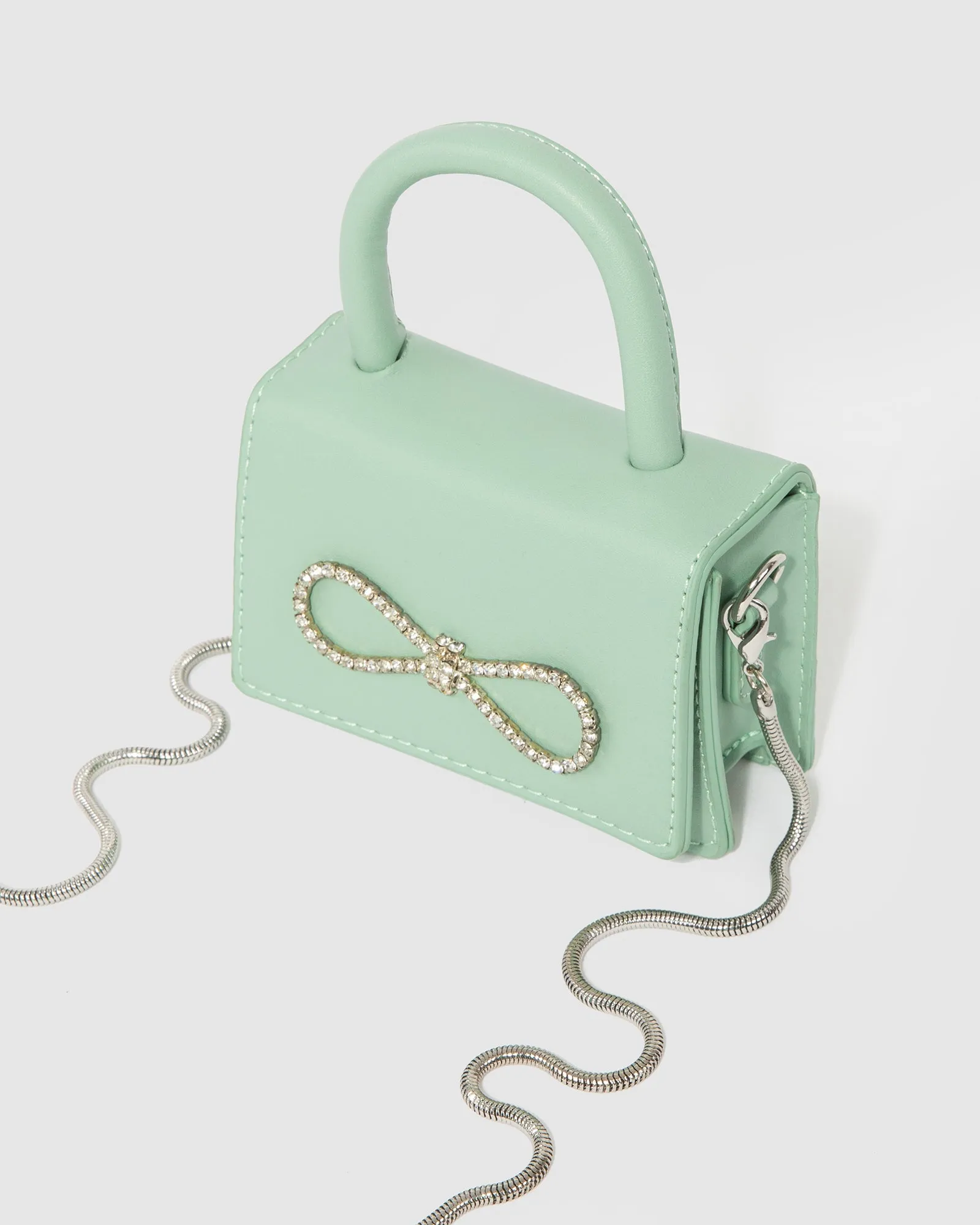 Green Isabella Bow Mini Bag sold by Collete Hayman product image thumbnail 4