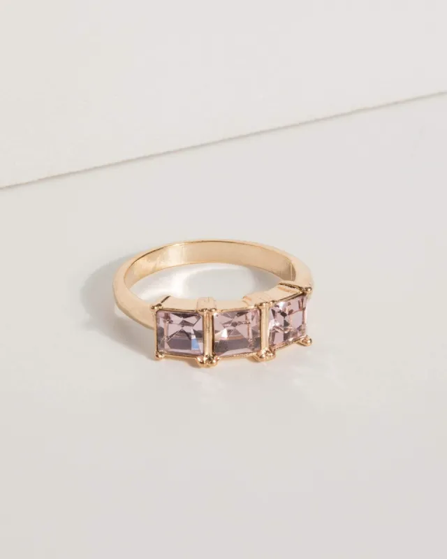 Pink Square Stone Ring sold by Collete Hayman