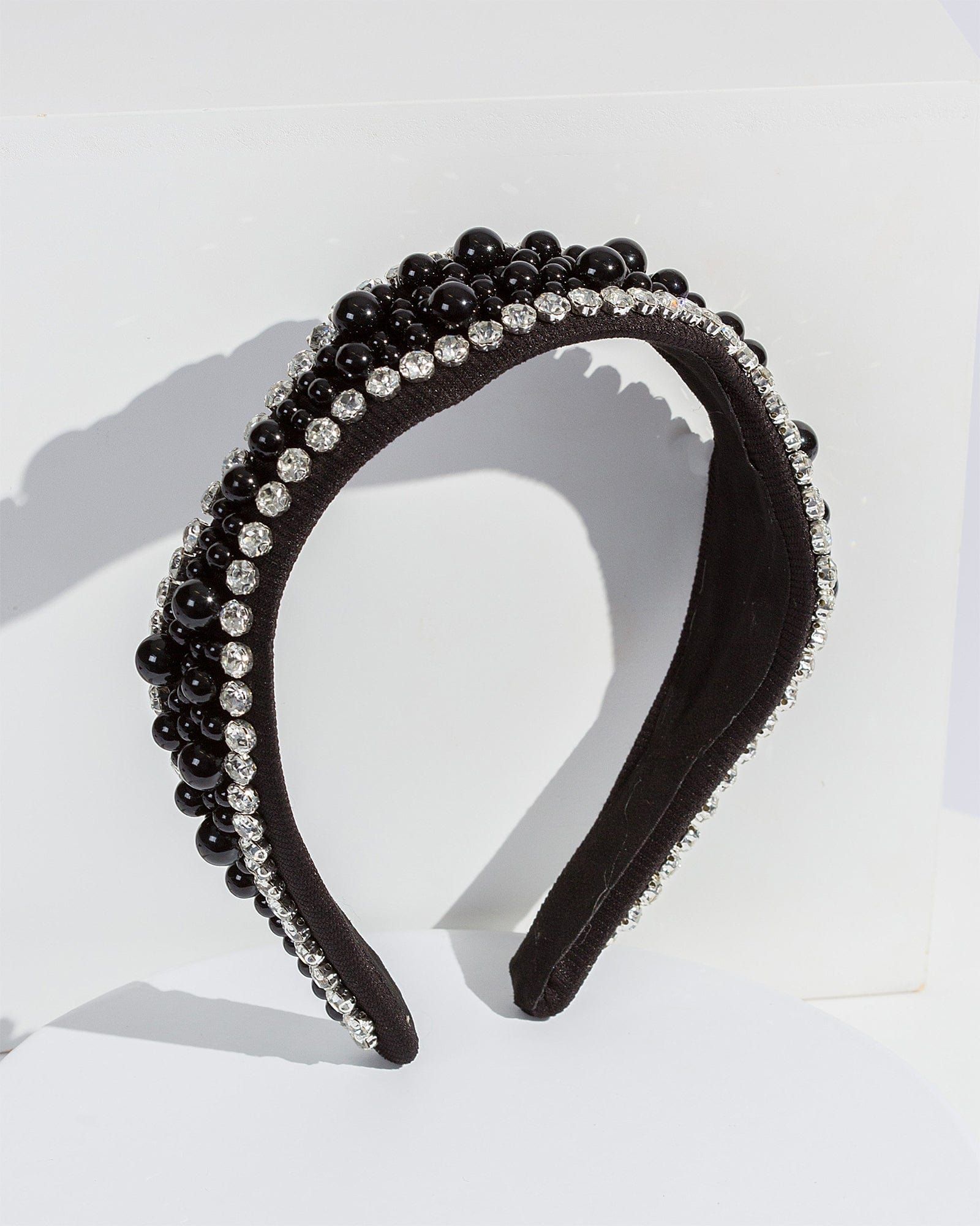Black Pearl And Crystal Heaband sold by Collete Hayman