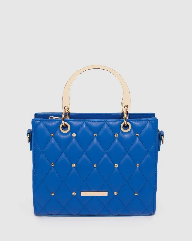 Blue Ella Stud Tote Bag sold by Collete Hayman