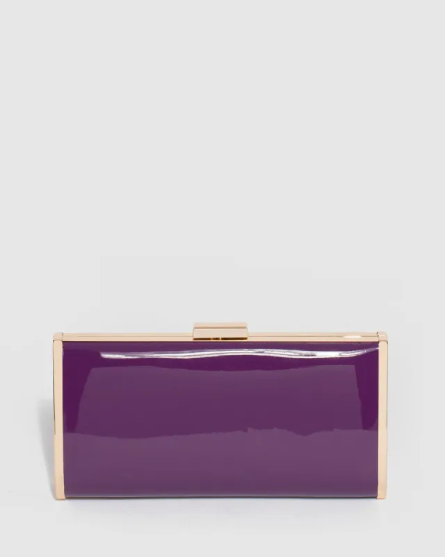 Purple Anela Hardcase Clutch Bag sold by Collete Hayman