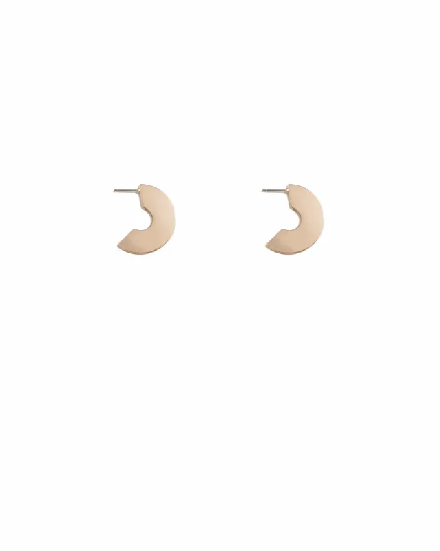 Gold Tone Flat Disc Hoop Earrings sold by Collete Hayman