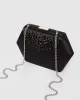 Black Evelyn Crystal Clutch Bag sold by Collete Hayman