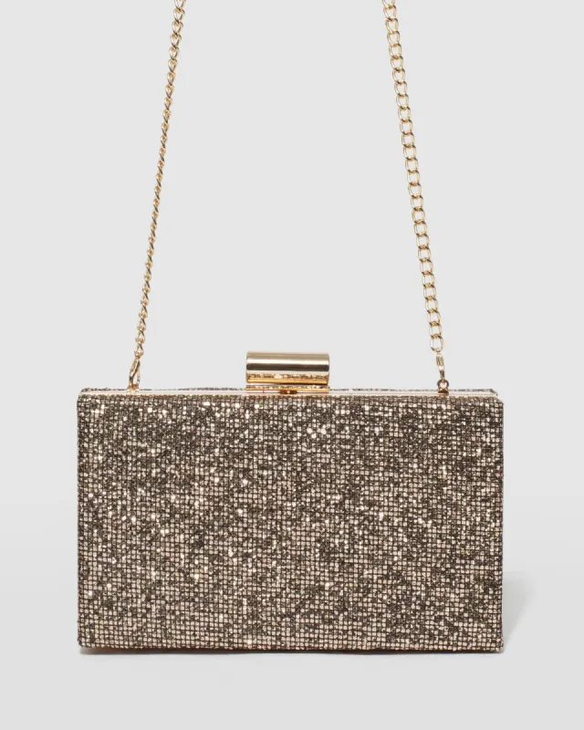 Gold Sally Hardcase Clutch Bag sold by Collete Hayman