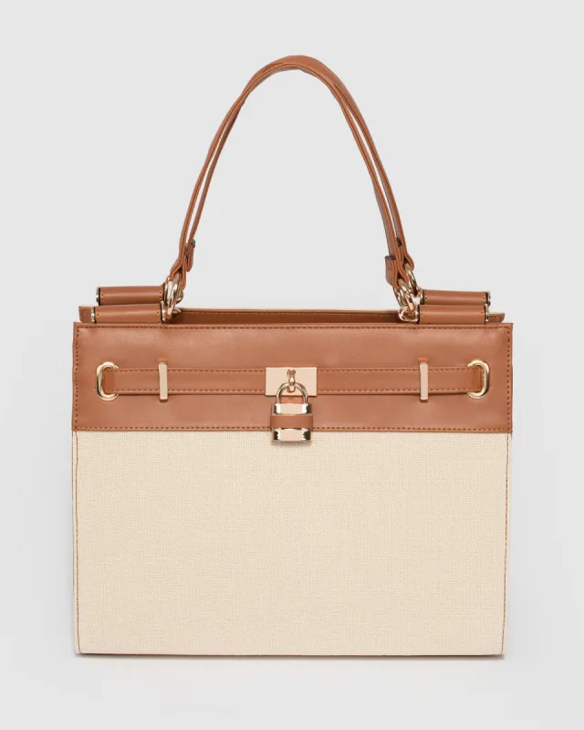 Stephanie Square Lock Tote Bag sold by Collete Hayman