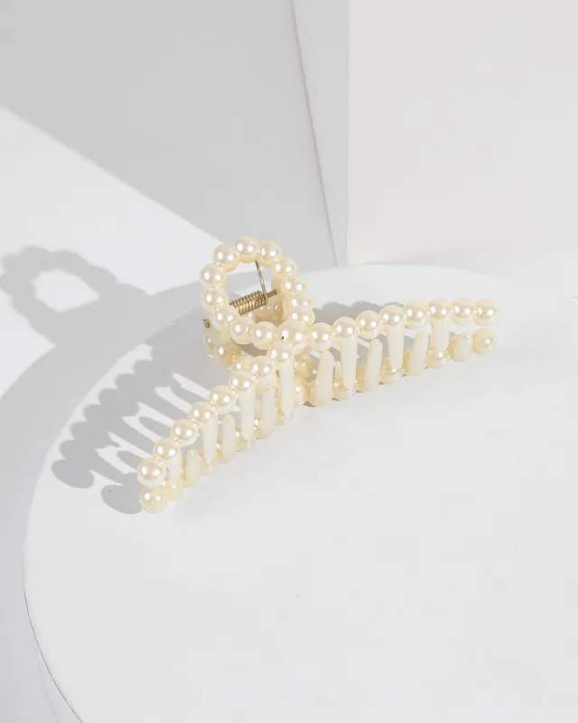 White Pearl Loop Claw Clip sold by Collete Hayman
