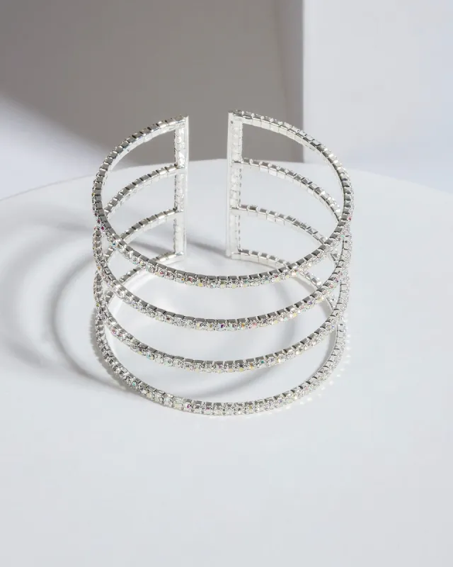 Crystal 4 Row Cuff Bracelet sold by Collete Hayman