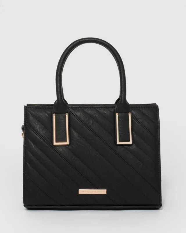 Black Stef Stripe Panel Mini Bag sold by Collete Hayman