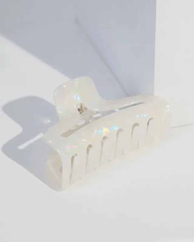 White Cut Out Acrylic Claw Clip sold by Collete Hayman