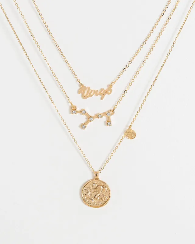 Gold Virgo Zodiac Necklace sold by Collete Hayman