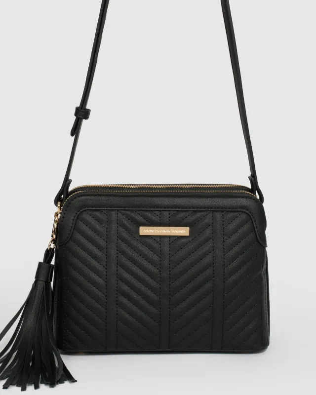 Black Joanna Crossbody Bag sold by Collete Hayman