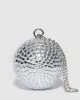 Silver Miley Round Clutch Bag sold by Collete Hayman