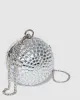 Silver Miley Round Clutch Bag sold by Collete Hayman