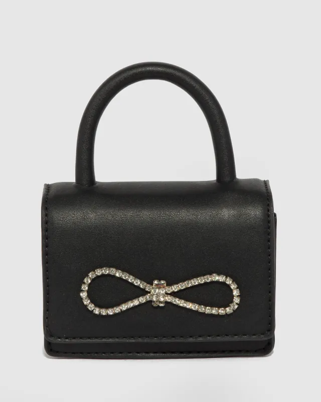 Black Isabella Bow Mini Bag sold by Collete Hayman