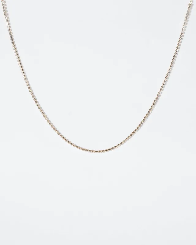 Gold Crystal Chain Fine Necklace sold by Collete Hayman