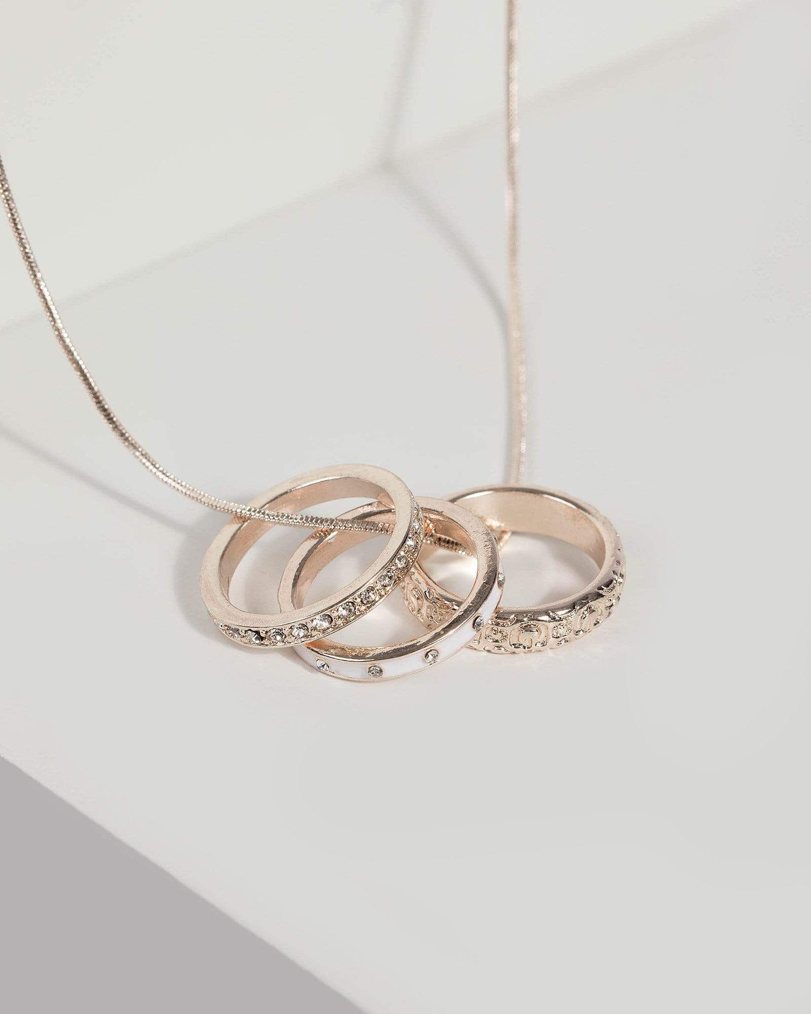 Rose Gold Multi Pendant Necklace sold by Collete Hayman product image thumbnail 2