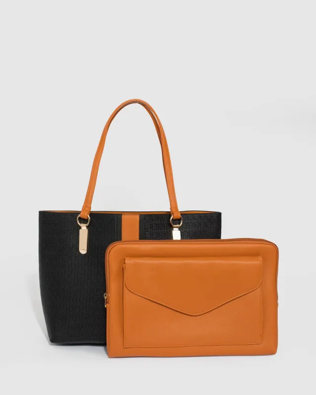 Multi Colour Angelina Panel Tote Bag sold by Collete Hayman