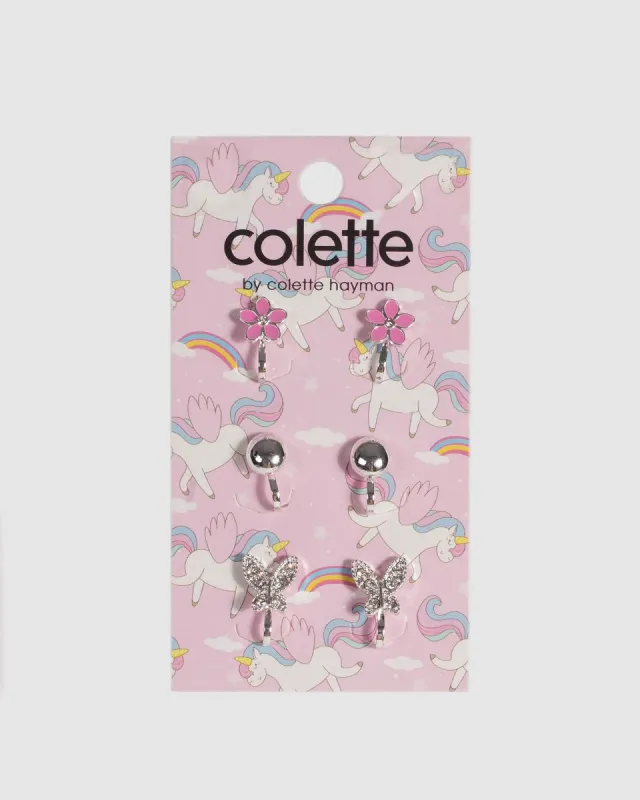 Pink Butterfly Clip On Earrings sold by Collete Hayman