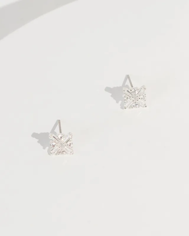 Silver Square Stud Earrings sold by Collete Hayman