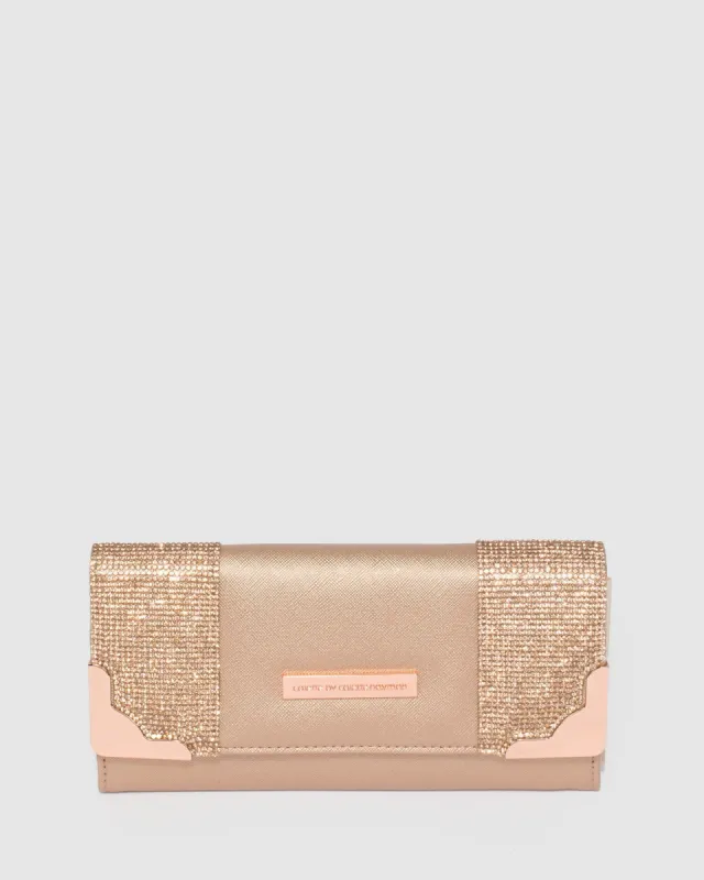 Rose Gold Gemma Crystal Wallet sold by Collete Hayman