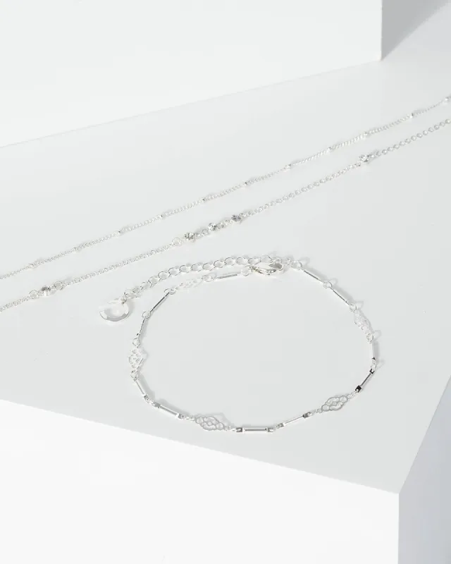 Silver Triple Chain Anklet sold by Collete Hayman