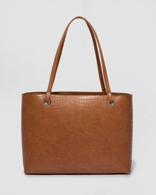 Tan Anya Tote Bag sold by Collete Hayman
