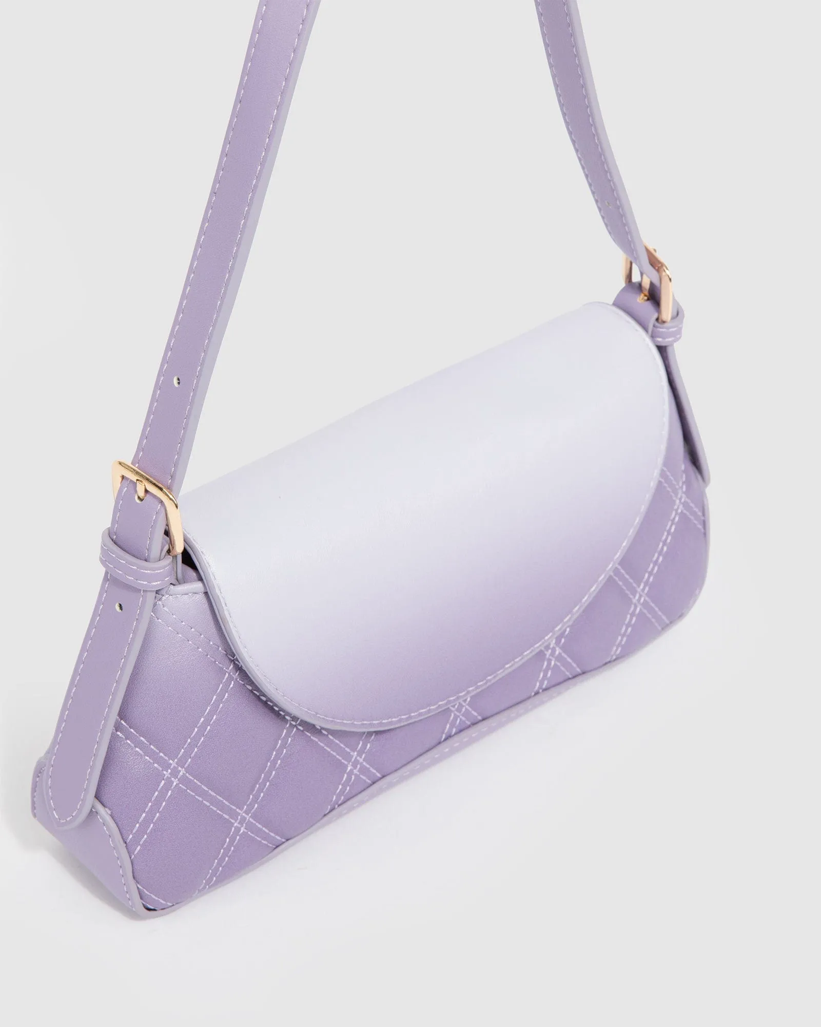 Ombre Lilac Sian Quilted Shoulder Bag sold by Collete Hayman product image thumbnail 3