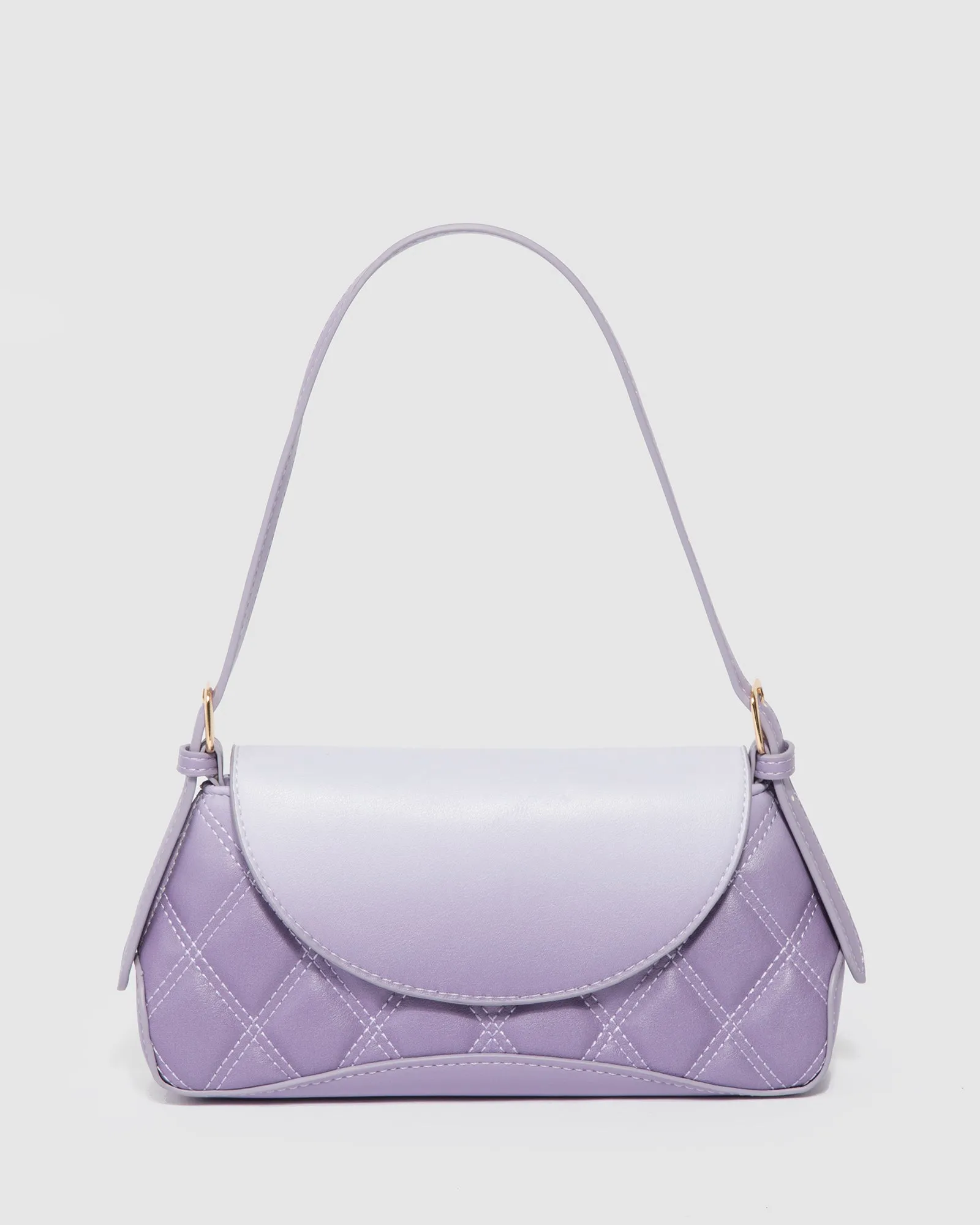 Ombre Lilac Sian Quilted Shoulder Bag sold by Collete Hayman