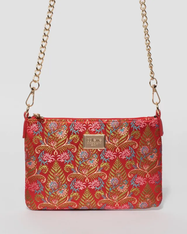 Red Chain Crossbody Bag sold by Collete Hayman