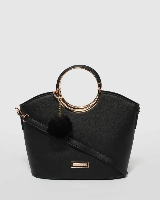 Black Sabina Ring Tote Bag sold by Collete Hayman