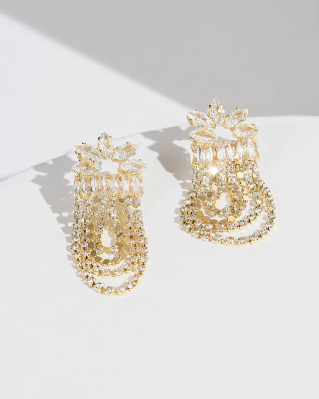 Gold Small Cluster Looped Earrings sold by Collete Hayman