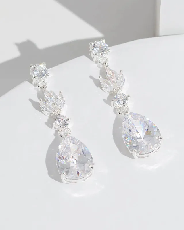 Crystal  Fine Cluster Drop Earrings sold by Collete Hayman