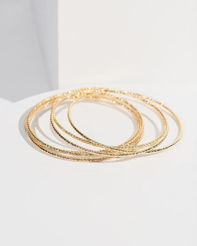 Gold Textural Multi Bracelet Pack sold by Collete Hayman