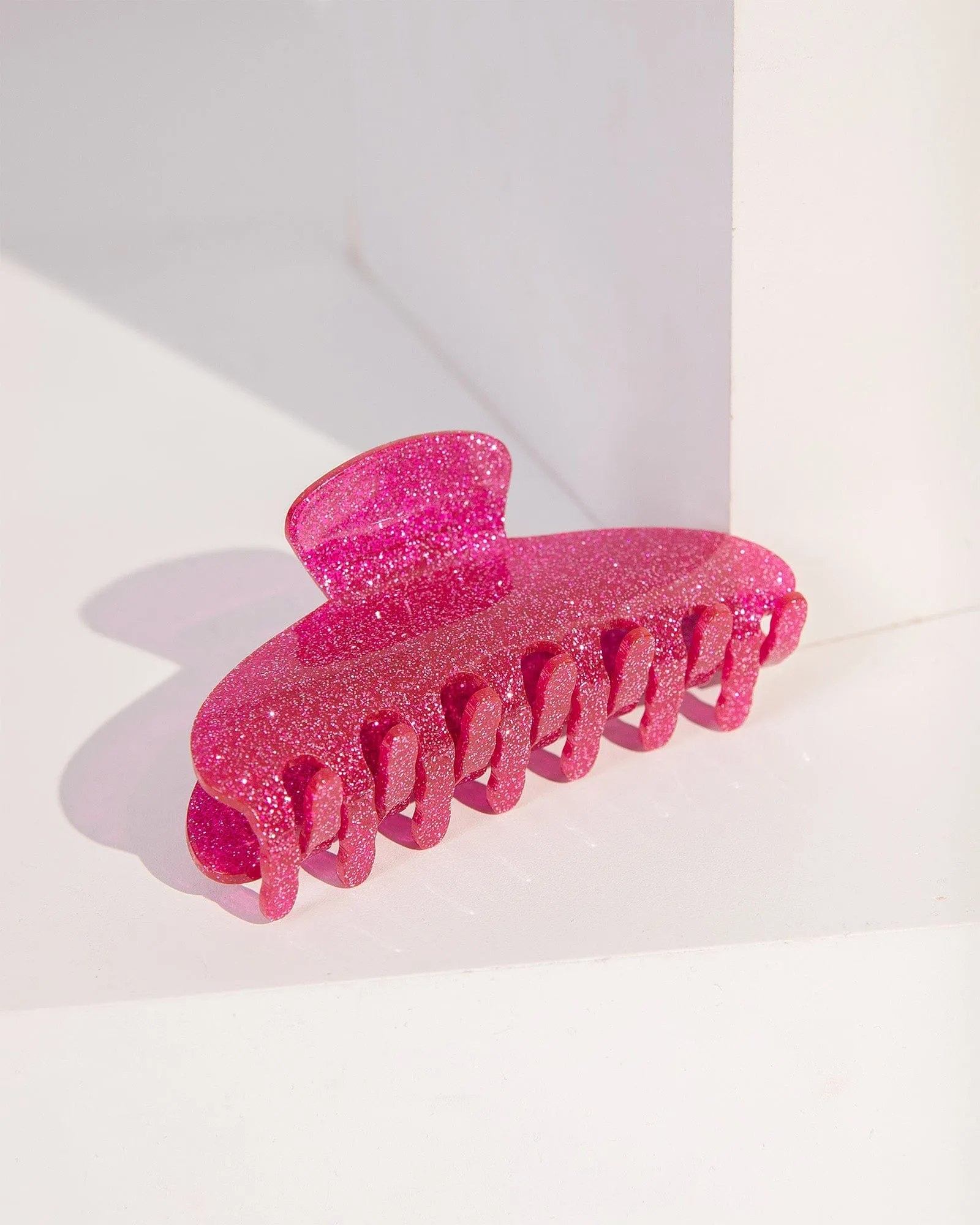 Pink Glittery Acrylic Claw Clip sold by Collete Hayman